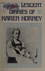 Cover of: The adolescent diaries of Karen Horney.