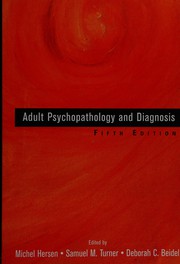 Cover of: Adult psychopathology and diagnosis