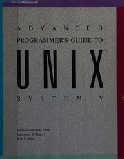 Cover of: Advanced programmer's guide to UNIX System V