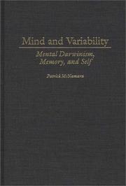 Cover of: Mind and variability: mental Darwinism, memory, and self