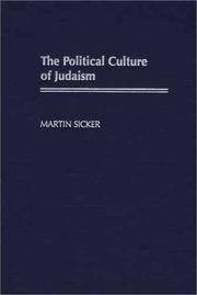 Cover of: The Political Culture of Judaism: