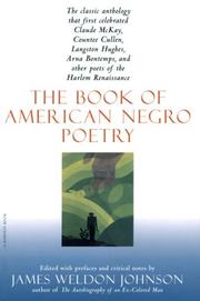 Cover of: The Book of American Negro Poetry by James Weldon Johnson