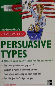 Cover of: Careers for persuasive types & others who won't take no for an answer