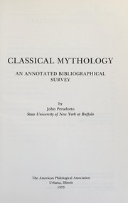 Cover of: Classical mythology: an annotated bibliographical survey
