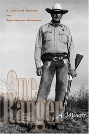 Cover of: One Ranger: A Memoir (Bridwell Texas History Series)