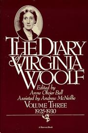 Cover of: The Diary of Virginia Woolf: Volume 3, 1925-1930