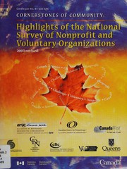 Cover of: Cornerstones of Community: Highlights of the National Survey of Nonprofit and Voluntary Organization