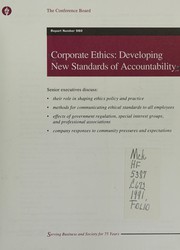 Cover of: Corporate ethics: developing new standards of accountability