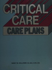Cover of: Critical care care plans