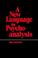 Cover of: A New Language for Psychoanalysis