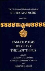 The Yale Edition of The Complete Works of St. Thomas More by Thomas More