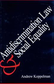 Cover of: Antidiscrimination law and social equality