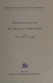 Cover of: De falso et vero bono