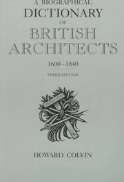 A biographical dictionary of British architects 1600-1840