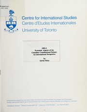 Cover of: Economic Aspects of the Canadian Constitutional Debate: An International Perspective