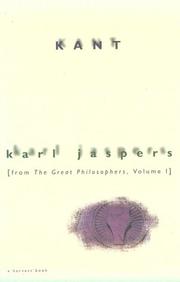 Cover of: Kant: From The Great Philosophers, Volume 1