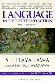 Cover of: Language in thought and action