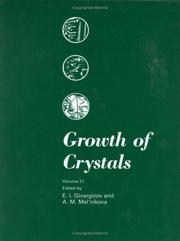 Cover of: Growth of Crystals - Volume 21 (GROWTH OF CRYSTALS Volume 21) (Growth of Crystals)