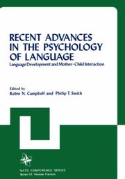 Recent advances in the psychology of language