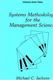 Systems methodology for the management sciences