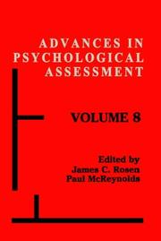 Advances in psychological assessment. Vol.8