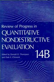 Cover of: Review of Progress in Quantitative Nondestructive Evaluation: Volume 14 (Review of Progress in Quantitative Nondestructive Evaluation)