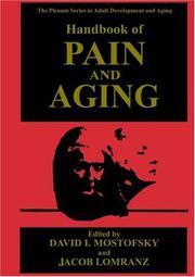Cover of: Handbook of pain and aging