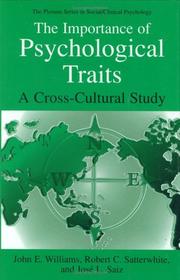 Cover of: The importance of psychological traits: a cross-cultural study