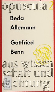Cover of: Gottfried Benn by Beda Allemann