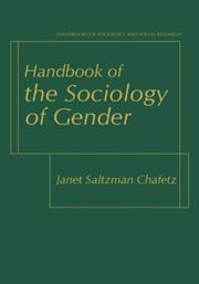 Handbook of the sociology of gender