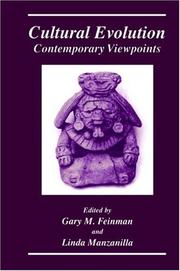 Cover of: Cultural Evolution: Contemporary Viewpoints
