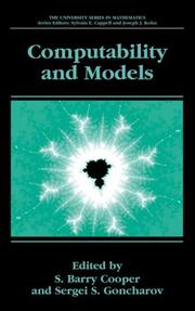 Cover of: Computability and Models: Perspectives East and West (University Series in Mathematics)