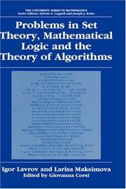 Problems in set theory, mathematical logic, and the theory of algorithms