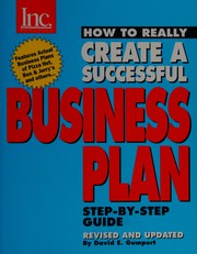 Cover of: Inc. magazine presents how to really create a successful business plan by David E. Gumpert