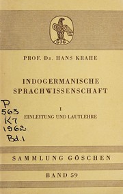 Cover of: Indogermanische Sprachwissenschaft