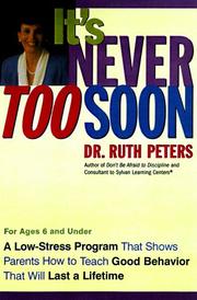 Cover of: It's never too soon