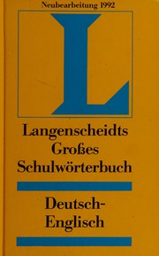 Cover of: Langenscheidts Grosse Schulworterbuch Deutsch-Englisch