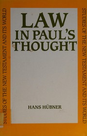 Cover of: Law in Paul's thought