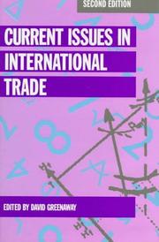 Cover of: Current issues in international trade