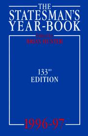 Cover of: The Statesman's Year-Book: A Statistical, Political and Economic Account of the States of the World Ofr the Year 1996-1997 (Statesman's Year-Book)