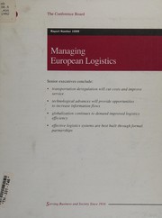 Cover of: Managing European logistics.