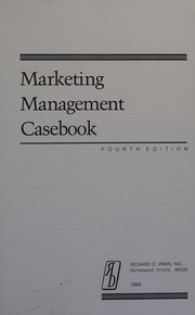Cover of: Marketing management casebook