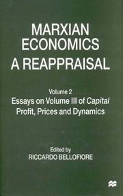 Marxian economics : a reappraisal : essays on volume III of Capital