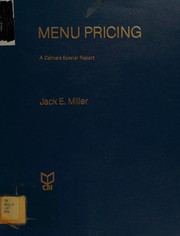 Cover of: Menu pricing