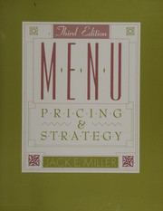 Cover of: Menu pricing & strategy