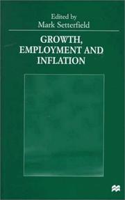 Growth, employment, and inflation : essays in honour of John Cornwall