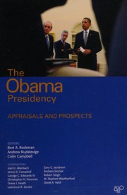 Cover of: The Obama presidency by Bert A. Rockman