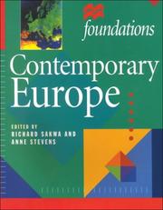 Cover of: Contemporary Europe: OUT OF PRINT (Foundations)