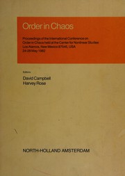 Order in chaos by International Conference on Order in Chaos (2nd 1982 Center for Nonlinear Studies)