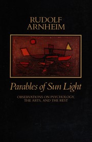 Cover of: Parables of sun light: observations on psychology, the arts, and the rest